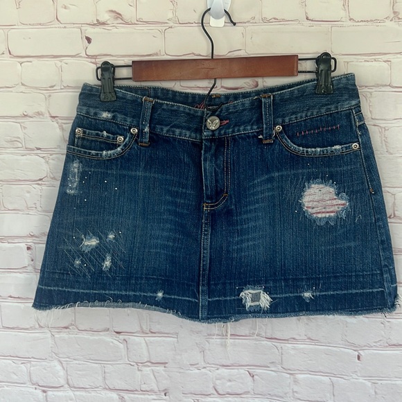 Y2K American Eagle denim diseminó skirt size 8 - Picture 1 of 8